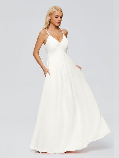 Hadley Spaghetti Straps Chiffon Bridesmaid Dresses