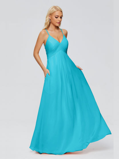 Hadley Spaghetti Straps Chiffon Bridesmaid Dresses