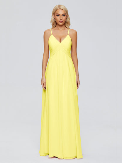 Hadley Spaghetti Straps Chiffon Bridesmaid Dresses
