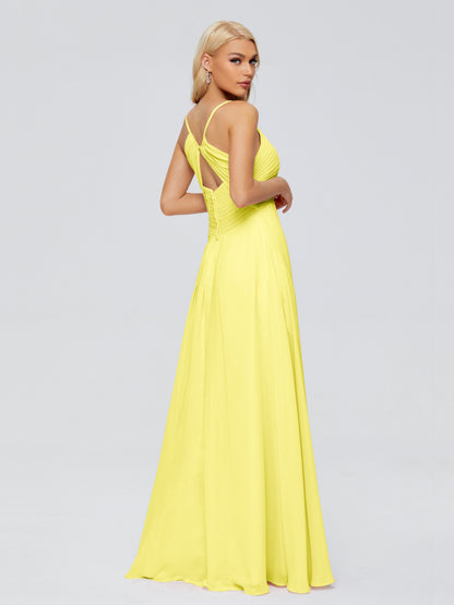 Hadley Spaghetti Straps Chiffon Bridesmaid Dresses