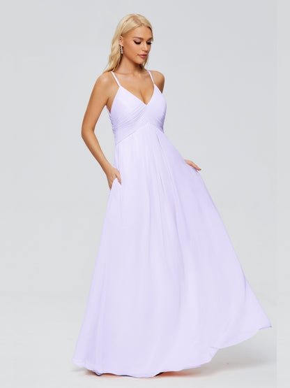 Hadley Spaghetti Straps Chiffon Bridesmaid Dresses