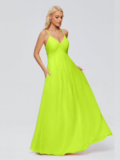 Hadley Spaghetti Straps Chiffon Bridesmaid Dresses