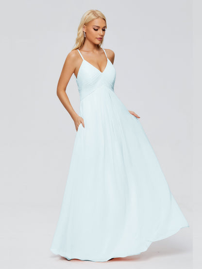 Hadley Spaghetti Straps Chiffon Bridesmaid Dresses