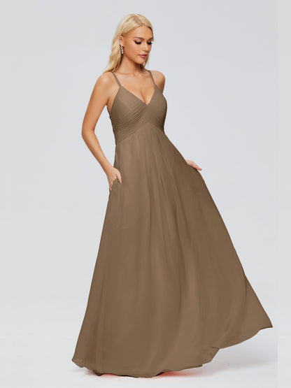 Hadley Spaghetti Straps Chiffon Bridesmaid Dresses