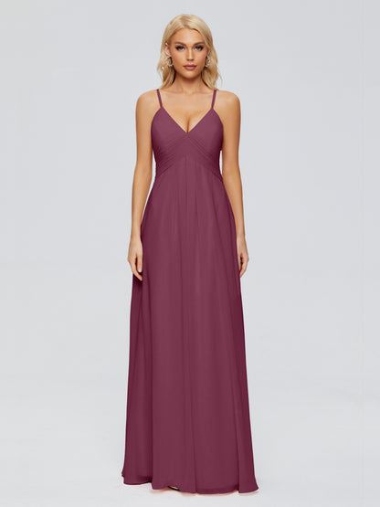 Hadley Spaghetti Straps Chiffon Bridesmaid Dresses