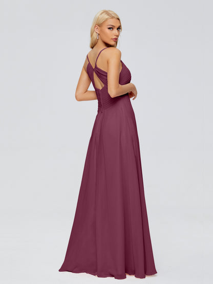 Hadley Spaghetti Straps Chiffon Bridesmaid Dresses