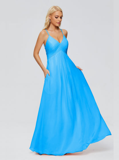 Hadley Spaghetti Straps Chiffon Bridesmaid Dresses