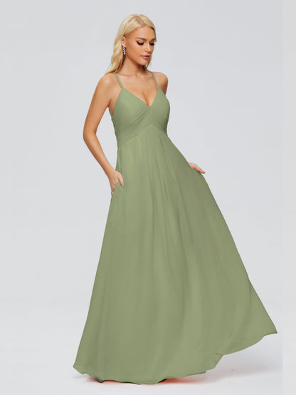 Hadley Spaghetti Straps Chiffon Bridesmaid Dresses