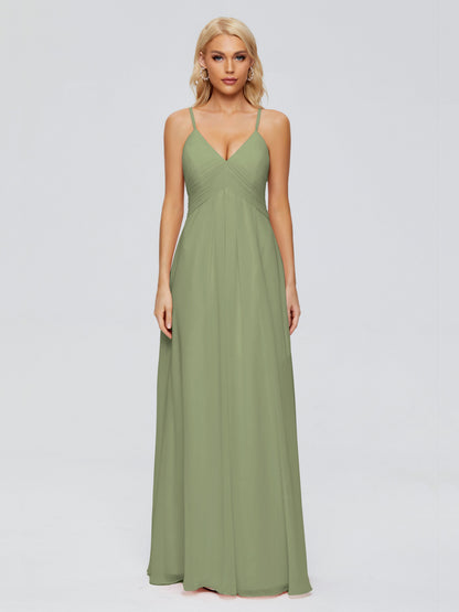 Hadley Spaghetti Straps Chiffon Bridesmaid Dresses