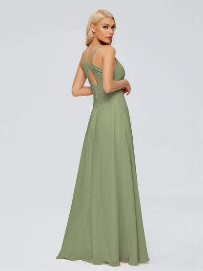 Hadley Spaghetti Straps Chiffon Bridesmaid Dresses