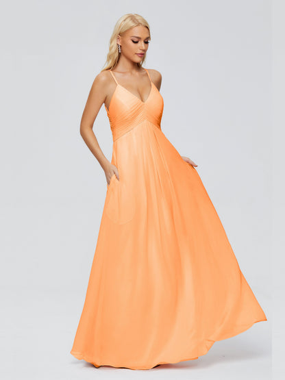 Hadley Spaghetti Straps Chiffon Bridesmaid Dresses
