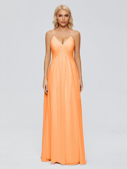 Hadley Spaghetti Straps Chiffon Bridesmaid Dresses
