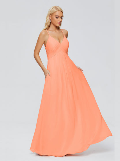 Hadley Spaghetti Straps Chiffon Bridesmaid Dresses