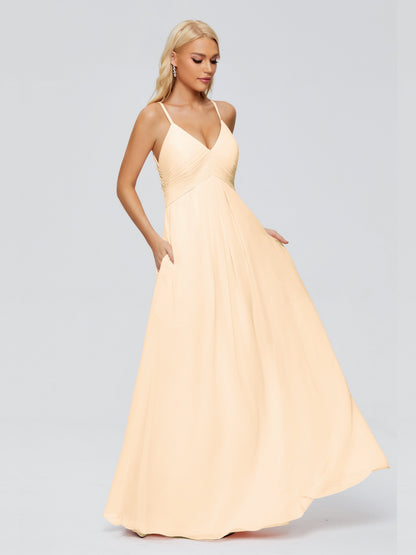 Hadley Spaghetti Straps Chiffon Bridesmaid Dresses