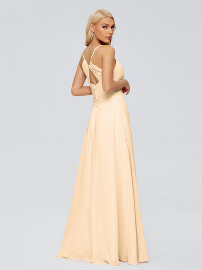 Hadley Spaghetti Straps Chiffon Bridesmaid Dresses