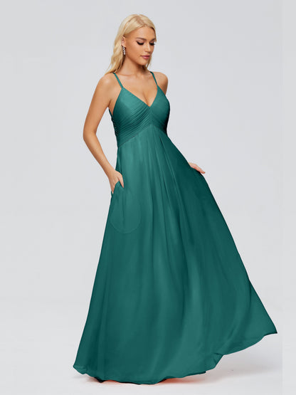 Hadley Spaghetti Straps Chiffon Bridesmaid Dresses