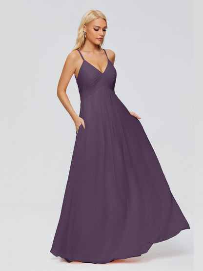 Hadley Spaghetti Straps Chiffon Bridesmaid Dresses