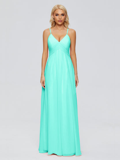 Hadley Spaghetti Straps Chiffon Bridesmaid Dresses