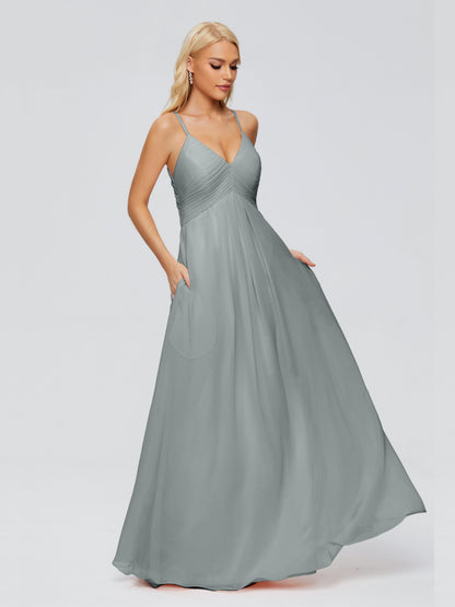 Hadley Spaghetti Straps Chiffon Bridesmaid Dresses
