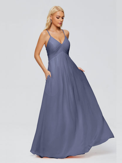 Hadley Spaghetti Straps Chiffon Bridesmaid Dresses