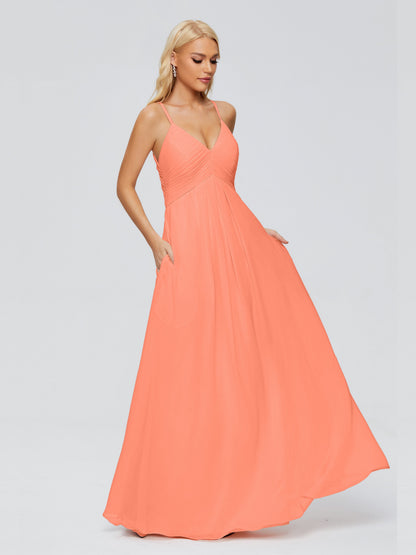 Hadley Spaghetti Straps Chiffon Bridesmaid Dresses