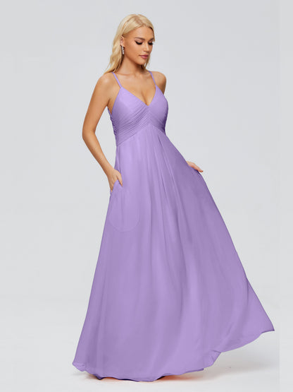 Hadley Spaghetti Straps Chiffon Bridesmaid Dresses