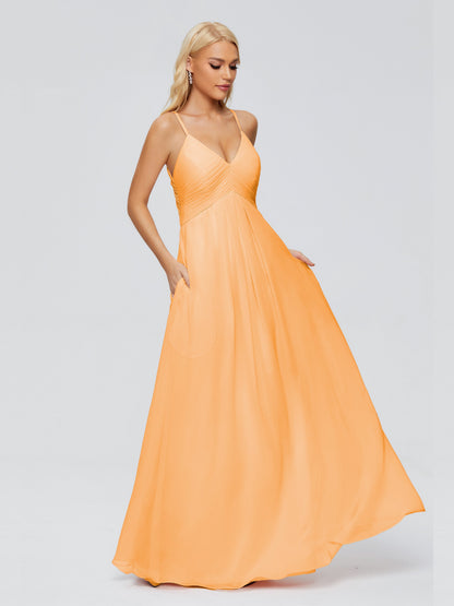 Hadley Spaghetti Straps Chiffon Bridesmaid Dresses