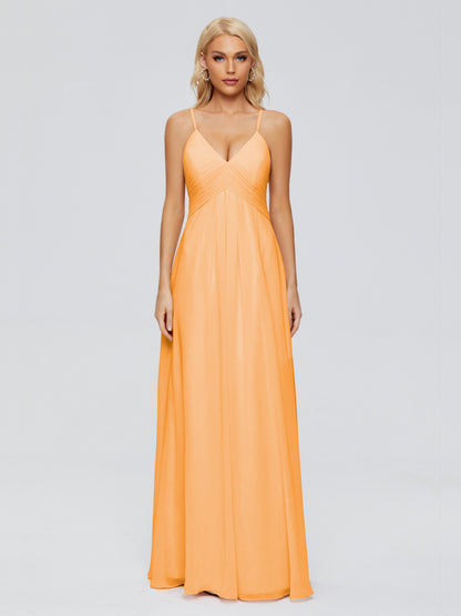 Hadley Spaghetti Straps Chiffon Bridesmaid Dresses