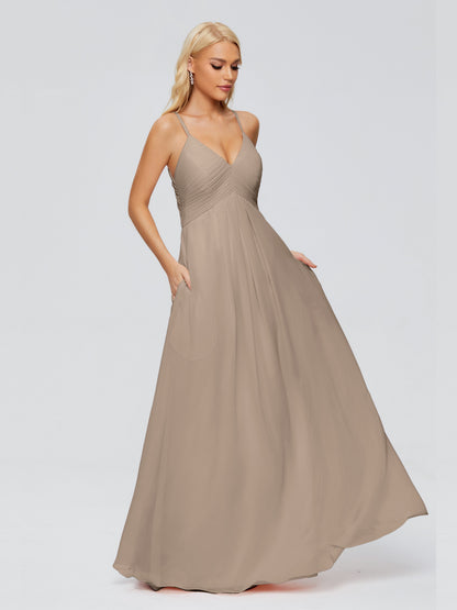 Hadley Spaghetti Straps Chiffon Bridesmaid Dresses