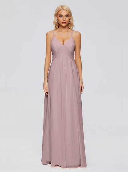 Hadley Spaghetti Straps Chiffon Bridesmaid Dresses