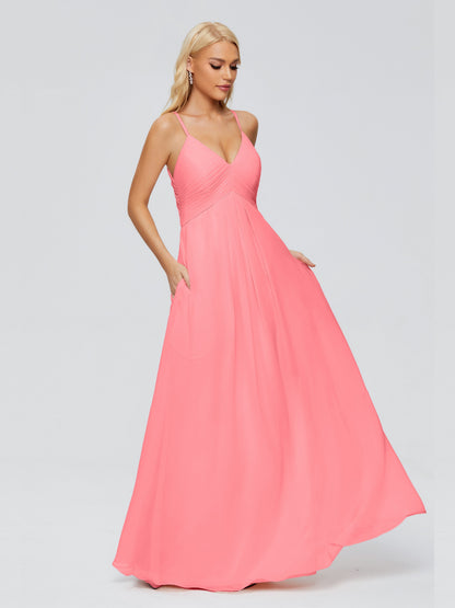 Hadley Spaghetti Straps Chiffon Bridesmaid Dresses