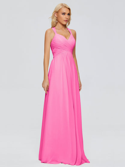 Josephine Spaghetti Straps Chiffon Bridesmaid Dresses