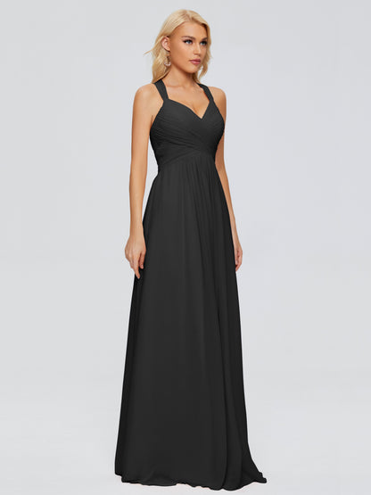 Josephine Spaghetti Straps Chiffon Bridesmaid Dresses