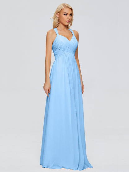 Josephine Spaghetti Straps Chiffon Bridesmaid Dresses