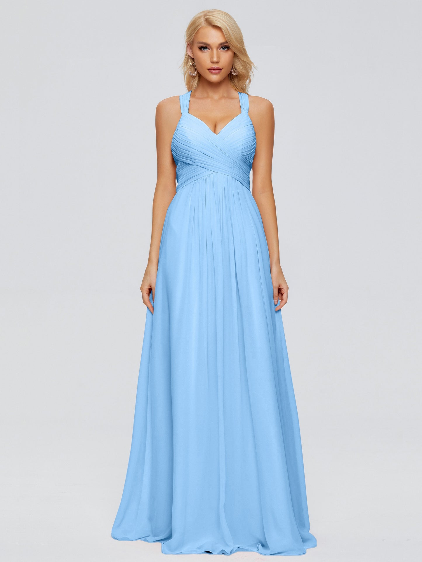Josephine Spaghetti Straps Chiffon Bridesmaid Dresses