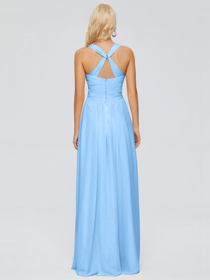 Josephine Spaghetti Straps Chiffon Bridesmaid Dresses