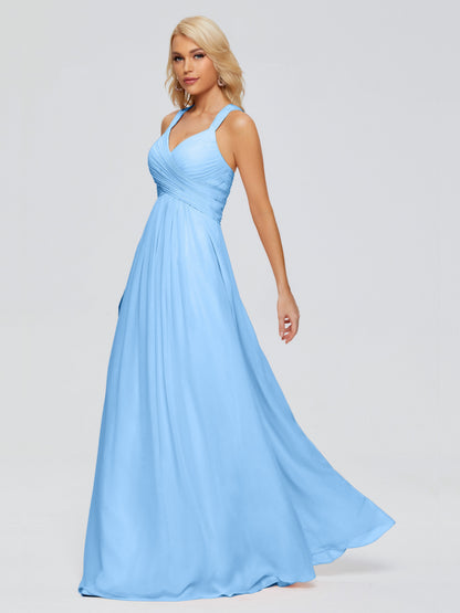 Josephine Spaghetti Straps Chiffon Bridesmaid Dresses