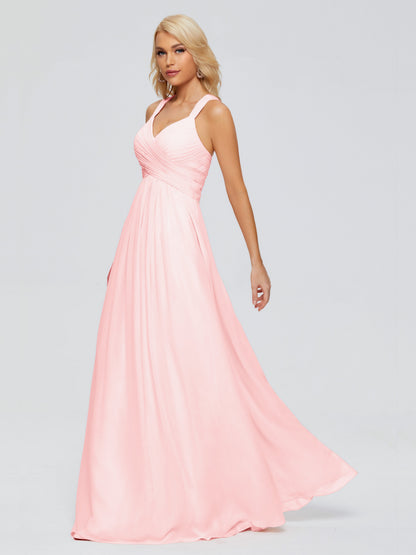 Josephine Spaghetti Straps Chiffon Bridesmaid Dresses