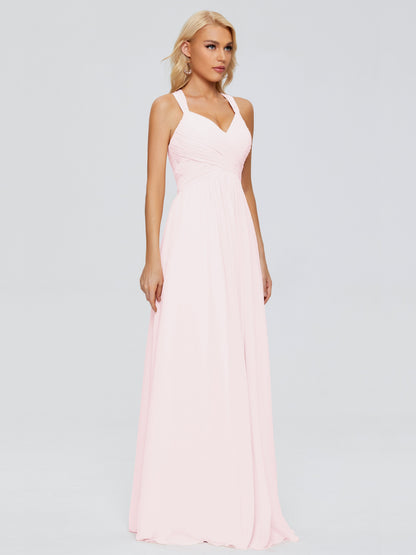 Josephine Spaghetti Straps Chiffon Bridesmaid Dresses