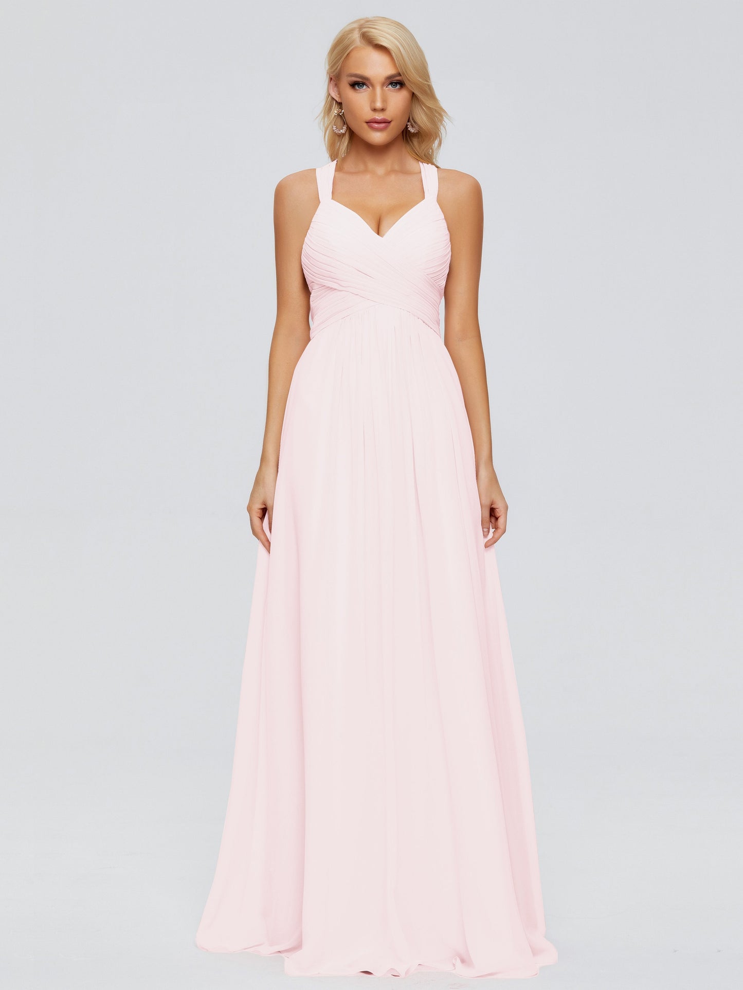 Josephine Spaghetti Straps Chiffon Bridesmaid Dresses