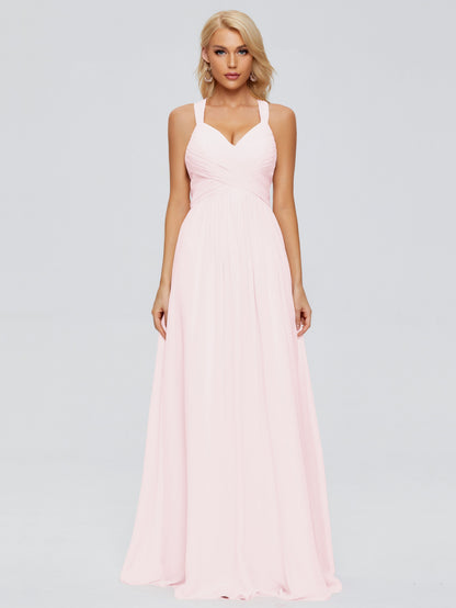 Josephine Spaghetti Straps Chiffon Bridesmaid Dresses