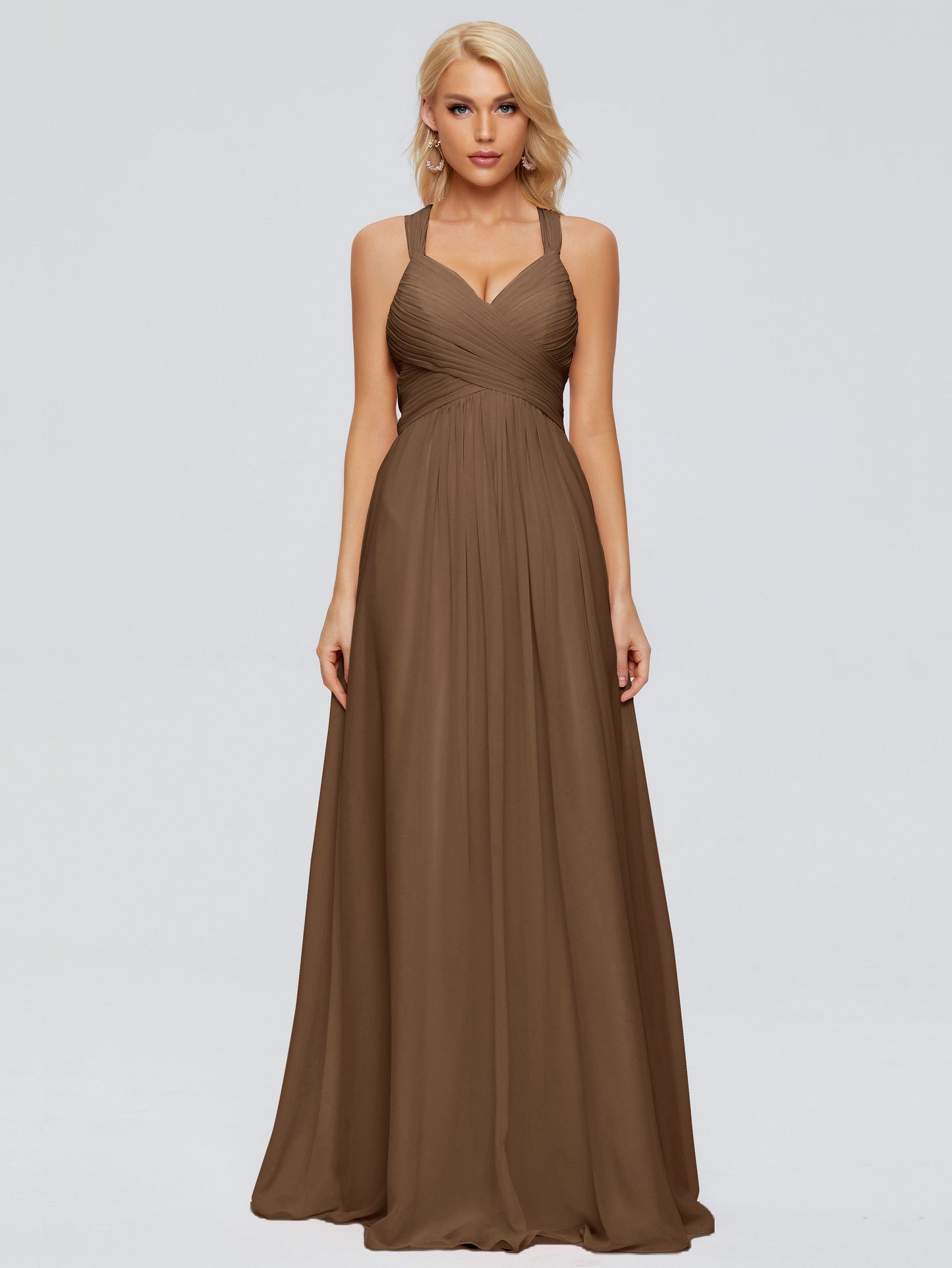 Josephine Spaghetti Straps Chiffon Bridesmaid Dresses