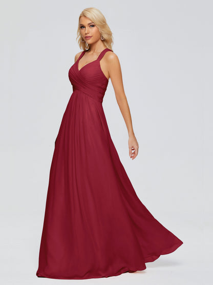 Josephine Spaghetti Straps Chiffon Bridesmaid Dresses