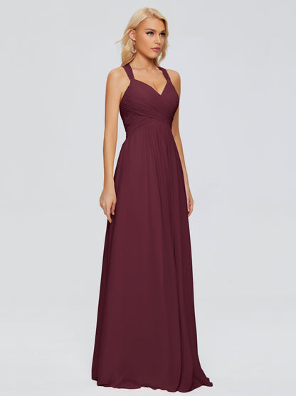 Josephine Spaghetti Straps Chiffon Bridesmaid Dresses
