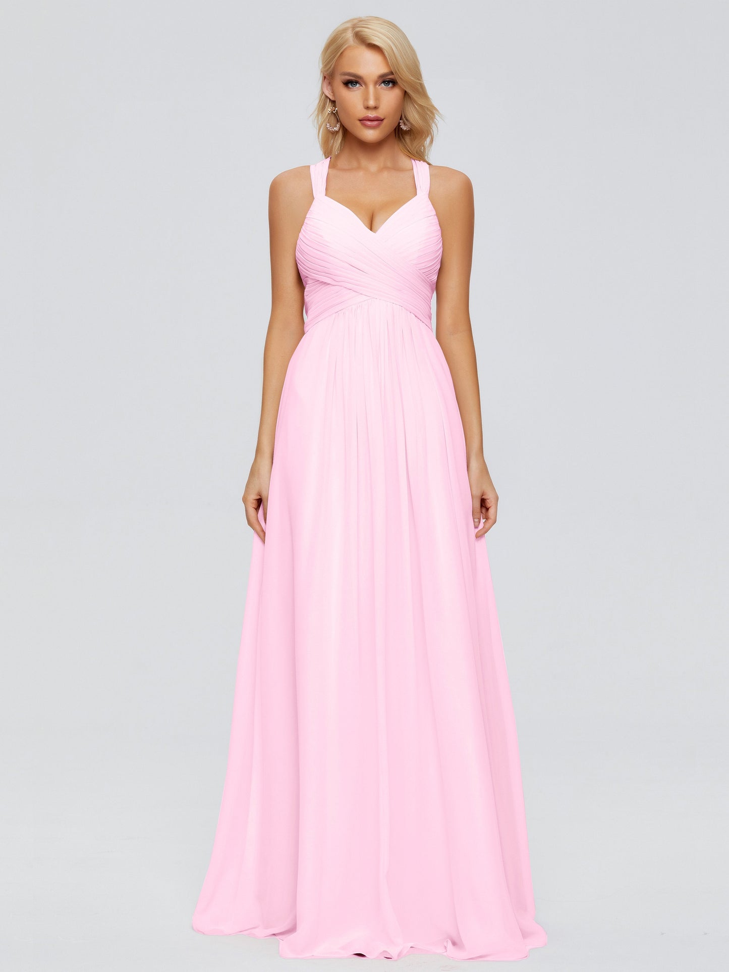 Josephine Spaghetti Straps Chiffon Bridesmaid Dresses
