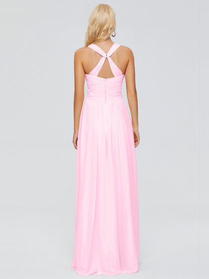Josephine Spaghetti Straps Chiffon Bridesmaid Dresses