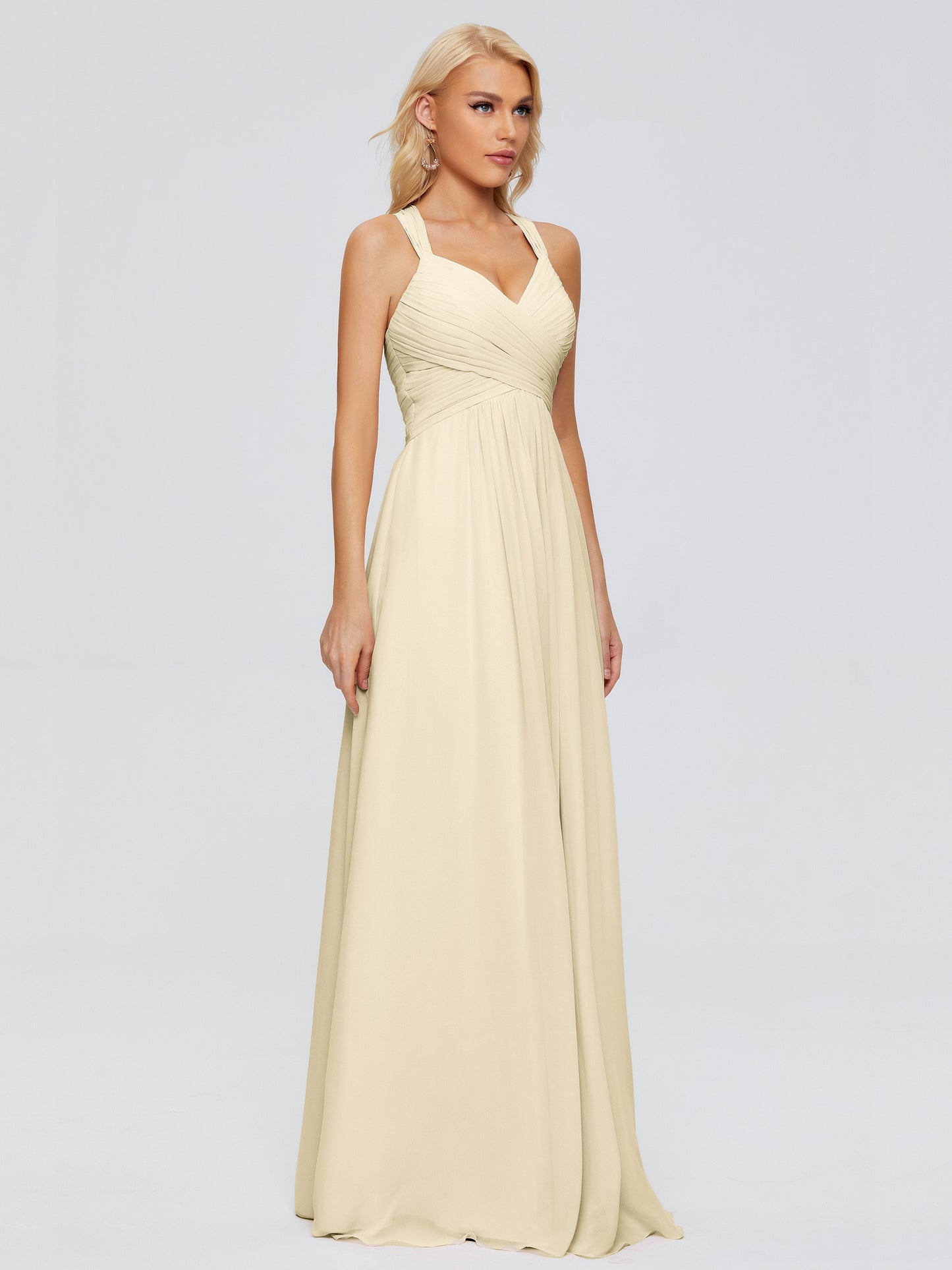 Josephine Spaghetti Straps Chiffon Bridesmaid Dresses