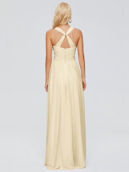 Josephine Spaghetti Straps Chiffon Bridesmaid Dresses