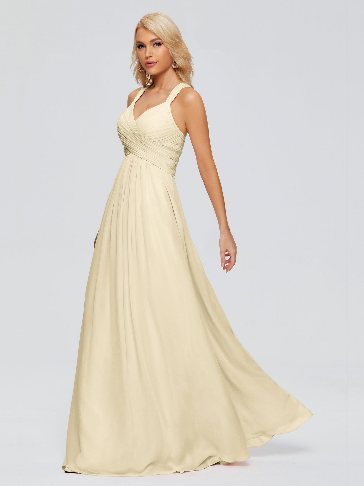 Josephine Spaghetti Straps Chiffon Bridesmaid Dresses