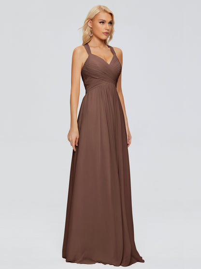 Josephine Spaghetti Straps Chiffon Bridesmaid Dresses